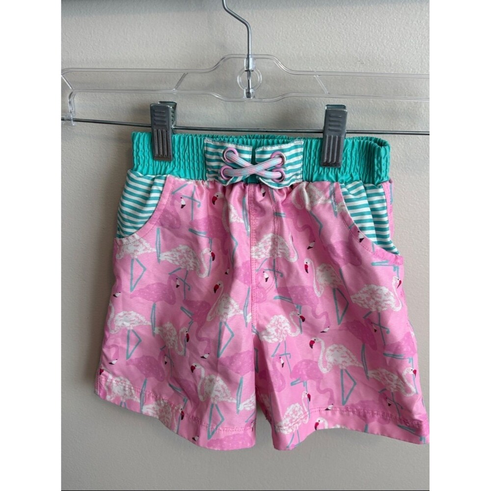 Matilda Jane size 4 Pink Flamingo Print swimsuit